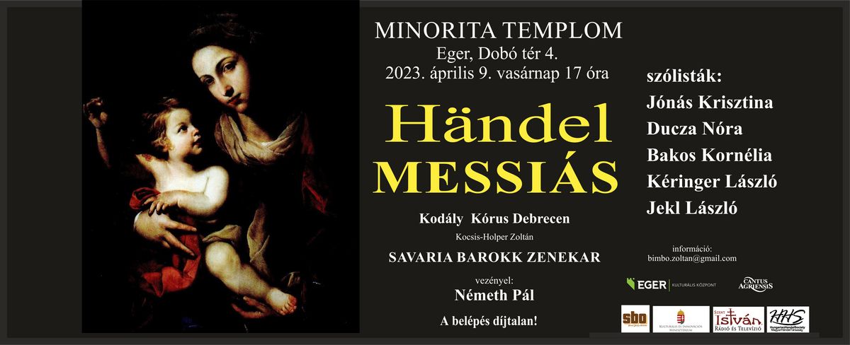 Händel: Messiás, minorita templom, húsvét