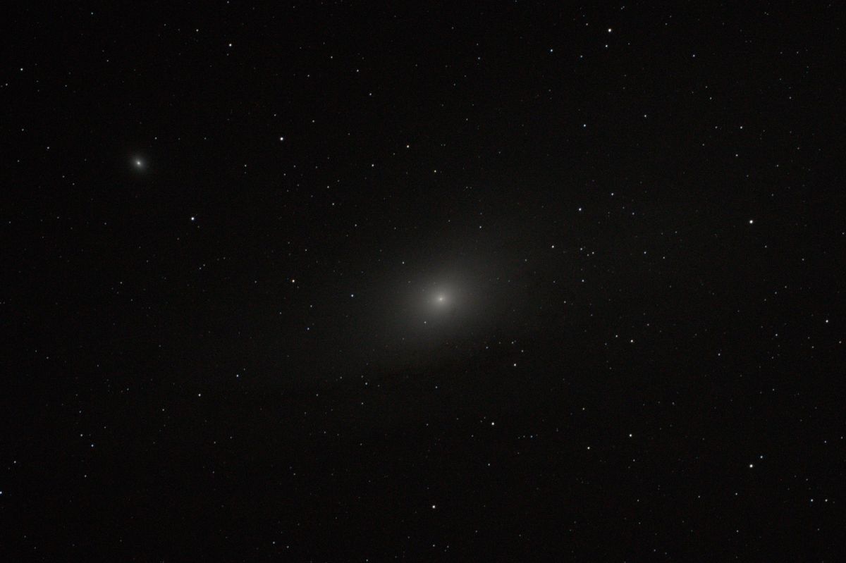 Egy harminc másodperces kép így néz ki az Androméda galaxisról.