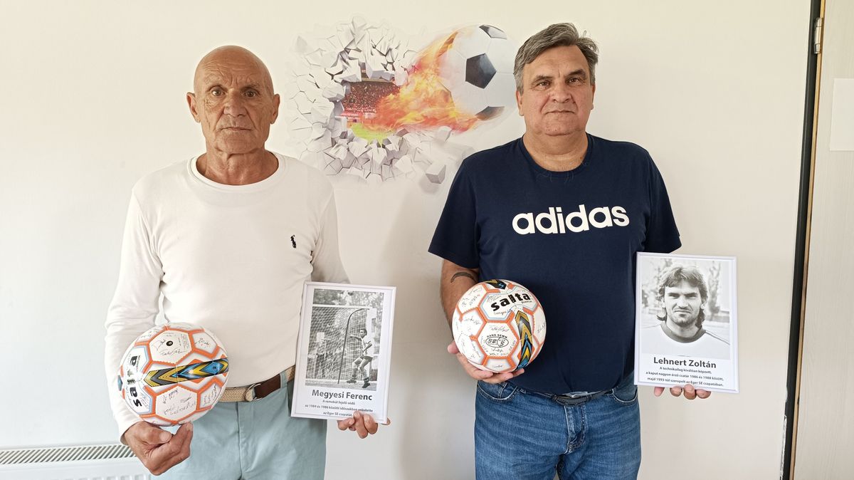 Megyesi Ferenc (balról) és Lehnert Zoltán az Eger SE játékosai