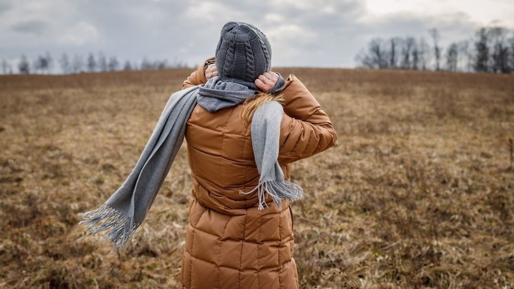 Wind,And,Cold,Weather.,Woman,Wearing,Coat,,Scarf,And,Knit, fagy, hideg, szél
Nyári fagyot mértek a Mohos-töbörben
