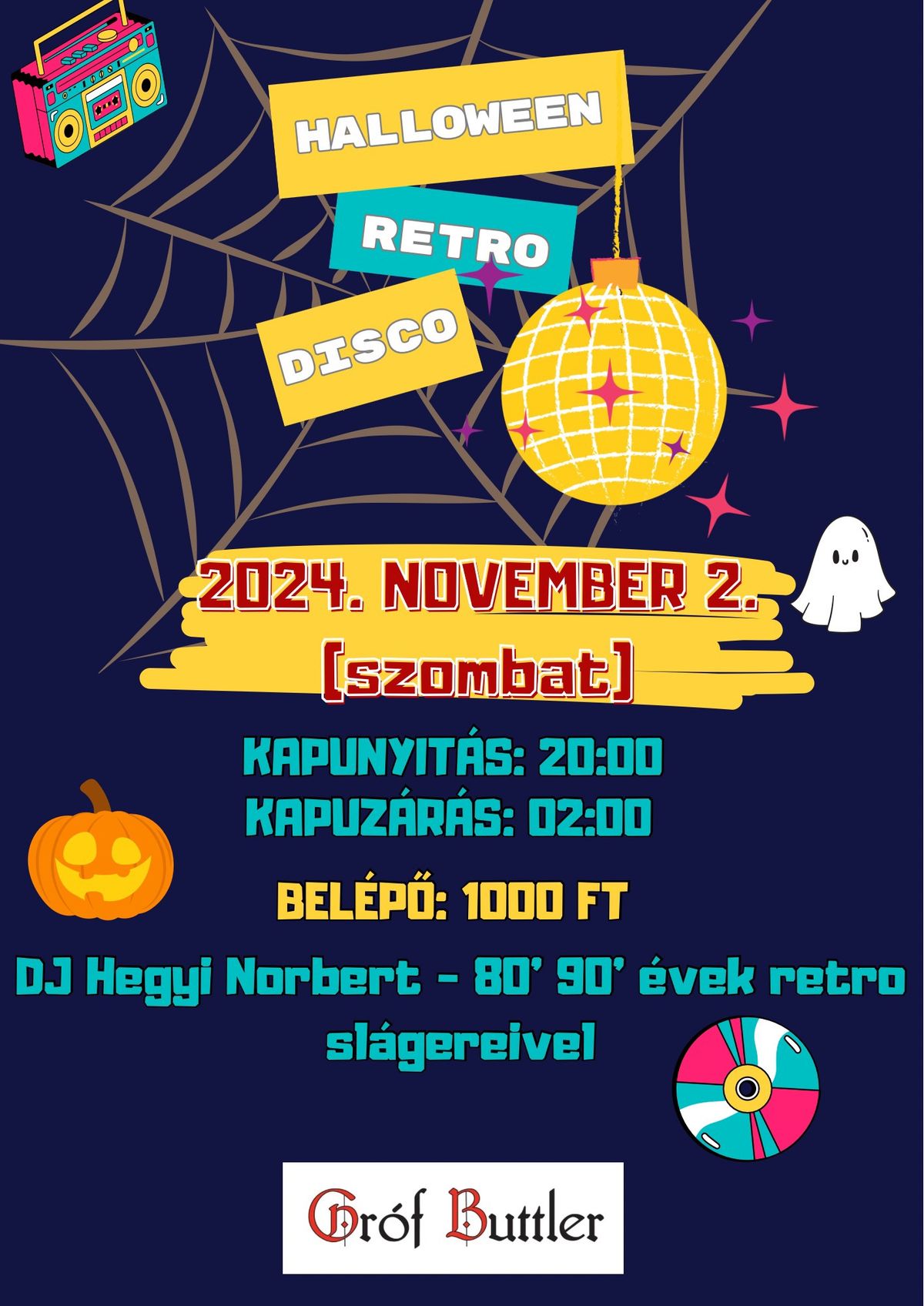 Halloweeni Retro Disco lesz a Gróf Buttler Borászatban