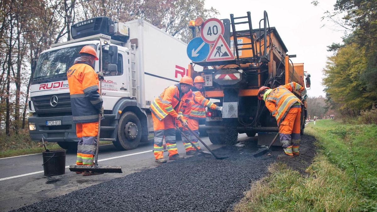 Lezártak egy külső és egy leállósávot az útfelújítás miatt