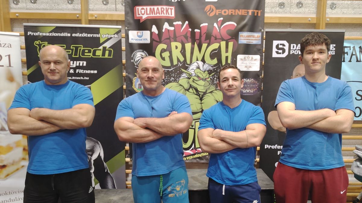 A Body-Fit Andornaktálya Kiskunfélegyházán szerepelt férfi tagjai (balról): Kotrócz Zsolt, Tóth József, GurbaiTamás és Sándor Dániel
