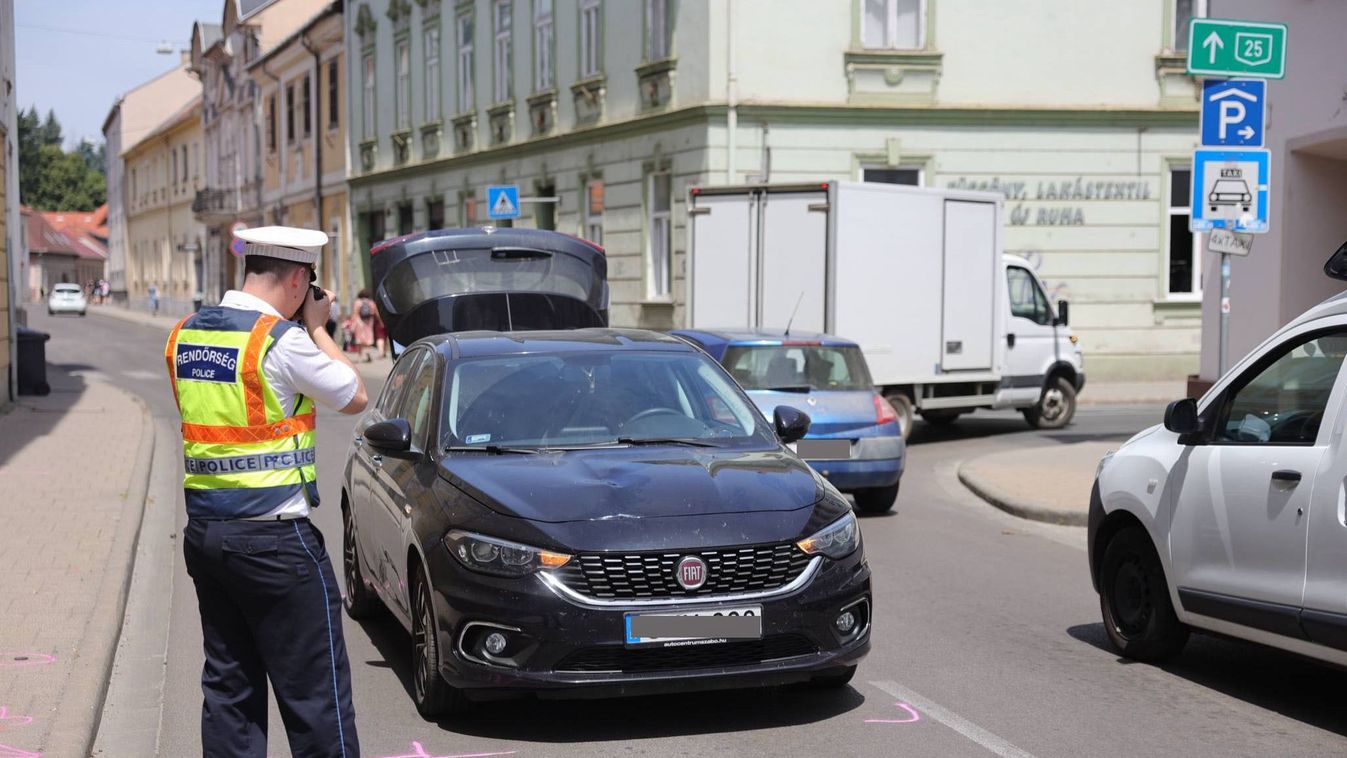 Helyszíni fotókon az egri belvárosban történt gázolás + videó