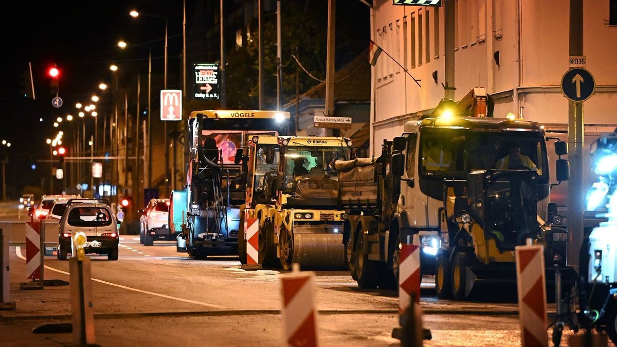 Éjszaka is dolgoznak a 25-ösön - így áll most a felújítás Egerben