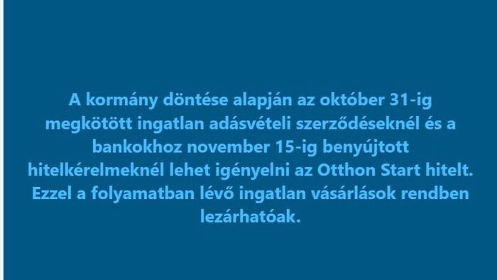 Otthon Start: még négy napig lehet lakást venni, itt vannak a pontos határidők ( frissítve)